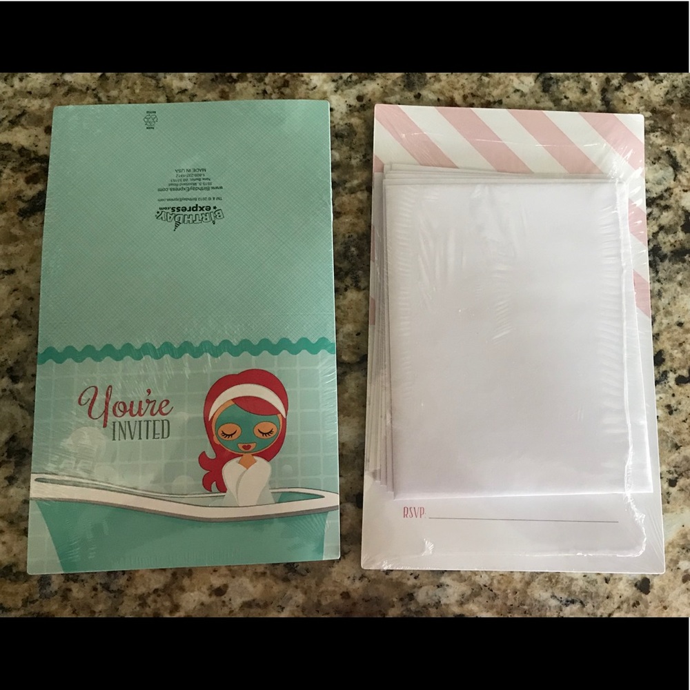 Spa Party Birthday Invites